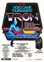 Tron 24 x 34 1981 Promotional Video Arcade Game Contest Poster - Sci-Fi ... - £35.38 GBP