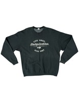Harley Davidson Vintage Black Embroidered Las Vegas Cafe Crew Sweatshirt... - $39.30