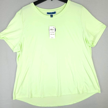 Karen Scott Sport Shirt Women&#39;s XL Light Green Short Sleeve Moisture Wic... - £18.92 GBP