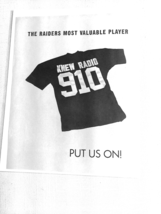 1971 Ad KNEW Radio 910, Oakland, Calif. The Raiders Most Valuable Player - $167.57 MXN