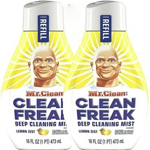 (2-Pack) Mr Cl EAN Freak Bathroom Deep Cl EAN Ing Mist Lemon Zest 16Oz (Refill) - £17.11 GBP