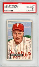 1951 Bowman Richie Ashburn #186 PSA 8.5 P1312 - $1,287.00