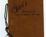 Gino&#39;s Restaurant and Cocktail Lounge Wine List 1970&#39;s - $17.82