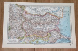 1924 Original Vintage Map Of Bulgaria / Turkey - £13.45 GBP