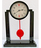 Vintage Seiko Post-Modern 1985 Red Pendulum Black Clock - $3,072.34 MXN