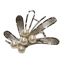Vtg Japanese Cultured Pearl Cluster Brooch Silver 950 SV Ladies Fashion Pin - £36.93 GBP