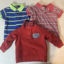 Ralph Lauren Baby Clothes Bundle Size 9M 12M Toddler Striped Polo Blue Green - $19.83