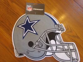DALLAS COWBOYS Die Cut Silver Felt Helmet Pennant Sign  NWT Size 16" x 1... - $9.16