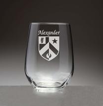 Alexander Irish Coat of Arms Stemless Wine Glasses (Sand Etched) - £53.72 GBP