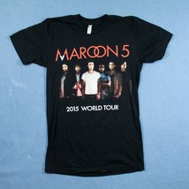 Maroon 5 2015 World Tour American Apparel T-Shirt Size S Black USA - $14.69