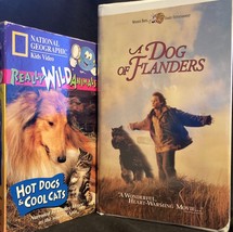 2 VHS Dog/cat videos Hot Dogs Cool Cats Dog of Flanders National Geo PET RESCUE - £5.69 GBP