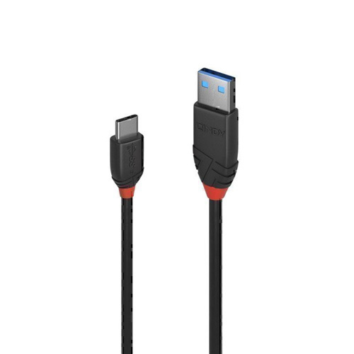 Lindy USB-C 3.1 to USB-A Cable 3A Black Line - 1m - $23.46