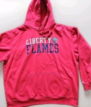Liberty University LU Flames Hoodie Sweatshirt Size 2XL Red Russel Athle... - $14.85