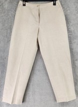 Liz Claiborne Pants Womens 8 Beige Linen Blend 90s Business Casual Vintage - £20.72 GBP