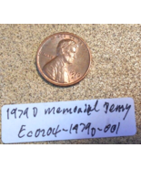 1979 D Lincoln Memorial Penny Filled Mint Mark Error; Vintage Old Coin M... - £3.10 GBP