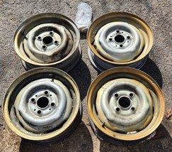 Vintage Set of 4 BMW Wheel Rims 2002 1970&#39;s  Steel With Lug Nuts - £799.34 GBP