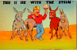 Postcard Comic Humor This is Me with the Stein  #126 Unposted 1940s 5.5 ... - £3.87 GBP