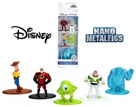 Disney Pixar Nano Metalfigs Mini Diecast Metal Figure Toy Set 5 Pack (Pa... - $13.99