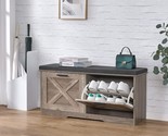 For The Entryway, Living Room, Or Bedroom, There Is A Grey Shoe Cabinet ... - £102.21 GBP