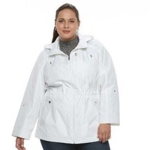 Womens Jacket Croft &amp; Barrow White Midweight Hooded Anorak Coat Plus-size 2X - £49.43 GBP