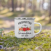 Promoted To Grandma 2023 Enamel Mug, Grandma est coffee cup Gifts Grandma Coffee - £15.09 GBP