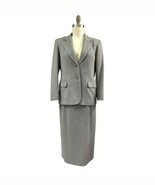 VTG Pendleton 3pc Wool Suit Petite Sz 10 Gray Herringbone Jacket Skirt P... - $4,081.80 MXN