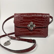 Patricia Nash Leather Oxblood Croc Embossed Crossbody 10th Anniversary - €42,96 EUR