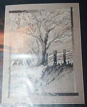 Permin of Copenhagen 12-5155 Pasture Cows Cross Stitch USED Pattern Only 9"x11" - $12.30