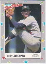 G) 1988 Fleer Star Stickers - Baseball Trading Card - Bert Blyleven - #41 - $1.97