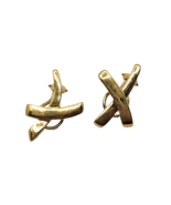 1983 Tiffany &amp; Co. Paloma Picasso 18K Yellow Gold X Kiss Clip-on Earrings - £1,476.29 GBP