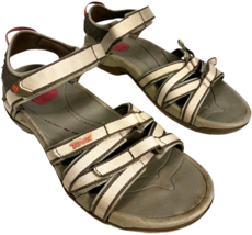 Teva Tirra Taupe ShocPad Spider Rubber Sport Strappy Sandals size 8 - $27.51