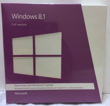 NIP Microsoft Windows 8.1 Full Version Software Sealed Never Opened 1 PC License - £98.68 GBP