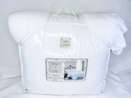 Davina Comforter Set Enzyme Washed Ruffled 4 Piece Ivory Stylishly Chic - £31.16 GBP
