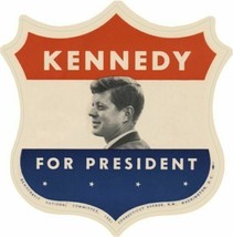 x2 12x12cm Vinyl Window Sticker JFK Kennedy for president USA John assas... - £5.40 GBP