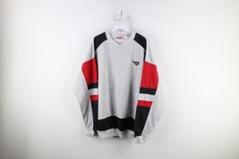 Vintage 80s Streetwear Mens Size Large Triblend Color Block Crewneck Sweatshirt - £55.48 GBP