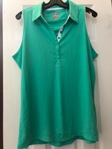 Nwt Ladies Callaway Atlantis Green Sleeveless Golf Shirt Top Size L - £27.96 GBP
