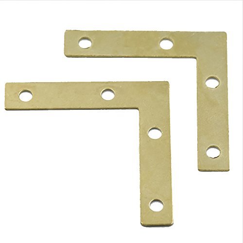 Fujiyuan 10 PCS 38MM Gold Flat Braces L Shaped Angle Brackets Mirror Fra... - $4.27