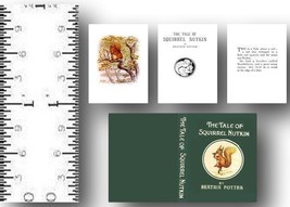 Handcrafted 1:12 Scale Miniature Book Beatrix Potter The Tale Of Squirrel Nutk - £31.85 GBP