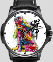 Buddha Graffiti Art Unique N Trendy  Unique Trendy Wrist Watch UK FAST - £41.65 GBP