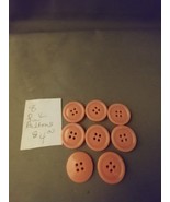 8 Buttons Pink Plastic sewing button (4 hole) - $5.48 CAD