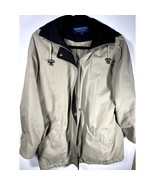 London Fog Limited Edition size M PET hooded jacket tan &amp; black - $58.13 CAD