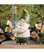 Rain Gauge Rainfall Measurer Lucky Gnome Outdoor Garden Lawn Statue Scul... - €21,50 EUR