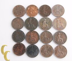 1821-1884 Great Britain Farthing Lot (16 coins) George IV William IV Vic... - €335,58 EUR