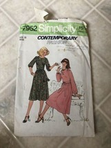 Vintage 1977 Simplicity Pattern #7952 Dress Sewing Belted Dress Size 12 - £11.15 GBP