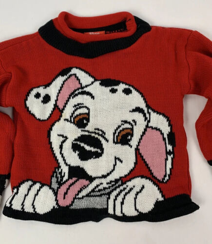 Vintage Disney Sweater 101 Dalmatians Kids Small Made In USA Cartoon 90s - $29.99