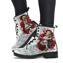 Combat Boots - Alice in Wonderland Gifts #102 Mint Series, Red Roses | Birthday  - £71.90 GBP