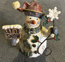 Snowman Ornament Art Decoration Christmas Fun - Let It Snow- 4.75&quot; - £8.88 GBP