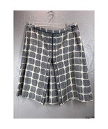 Magaschoni Collection Cream &amp; Black Square Pattern Silk A Line Skirt Siz... - $512.19 MXN