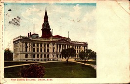 Undivided Back Postcard Nebraska - High School Building Omaha c1901-1907-BK31 - £3.13 GBP