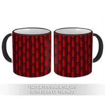 Bottle Print : Gift Mug All Over Pattern Red Wine Fabric Wall Home Decor Diy Des - £12.74 GBP